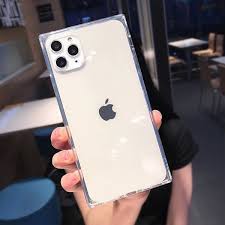 Iphone 11 Pro Max Clear White Square Cas Iphone Phone Cases Iphone Glitter Phone Cases