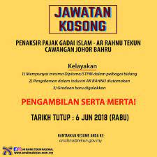 Home » jawatan kosong » jawatan kosong jakim 2020. Tekun Nasional Na Tviteru Jawatan Kosong Di Ar Rahnu Tekun Cawangan Johor Bahru Anda Ada Pengalaman Dalam Bidang Ar Rahnu Atau Pengurusan Emas Mari Sertai Ar Rahnu Tekun Nasional Cepat Hantarkan Resume