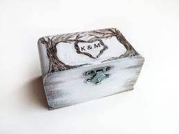 Custom Wedding Ring Box White Small Wood Bearer By Weddingmoodart Custom Wedding Ring Box Wedding Ring Box Wedding Rings