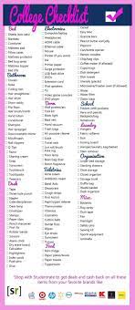 College Checklist Srtrends College Checklist College Packing College Dorm