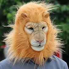 Authentic Mascot Lion Head Mask