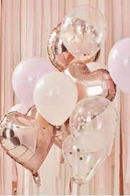 Assortiment 6 ballons de couleur blanc et gold rose en latex sérigraphié 30 pour une superbe décoration de fête d'anniversaire !peut être. Bouquet De 12 Ballons Rose Gold Peche Rose Ballons Confettis Deco Anniversaire 18 Ans Decoration Rose Gold