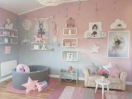 Pale pink linens and accent wall get a dash of necessary warmth from the nearly complementary apple green accents dotted around the room. Great Girl S Room In Pink And Gray Find The Best Decorating Ideas My Desired Home