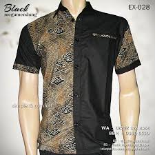 Batik Seragam Batik Pria Baju Batik Kombinasi Batik Kantor Eksklusif Black Megamendung Kemeja Batik Modern Casual Ba Model Baju Pria Model Pakaian Kemeja