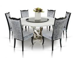 If you want to add extra seating to a dining table, pick a mix of dining chairs and a bench to accommodate a few more guests. A X Spiral Modern Round White Dining Table With Lazy Susan Round Dining Table Modern Round Dining Table Round Marble Dining Table