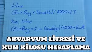 Akvaryum Litresi Ve Kum Kilosu Hesaplama Youtube