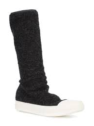 Shop 260 top rick owens women's boots and earn cash back from retailers such as cettire, farfetch, and ssense and others such as the realreal and yoox all in one place. Rick Owens Drkshdw Wool Sock Boots In Black Lyst
