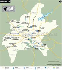 Goiania Map City Map Of Goiania Brazil In 2020 Tourist Brazilian States Tourist Attraction