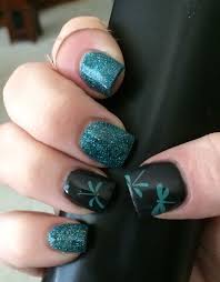 Acrylic Black And Teal Nails Nails Acrylic Acrylicnails Nailart Nailstamp Dragonfly Black Green Tuquoise Teal Glitter Glitterna Teal Acrylic Nails Dragonfly Nail Art Teal Nails