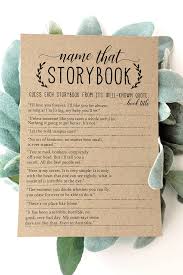 That means that bringing a book instead of a card to a baby shower is also a. Name That Storybook Baby Shower Game Name The Children S Etsy Childrens Books Baby Shower Storybook Baby Shower Baby Shower Book
