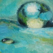 Oil Painting On Canvas Raindrops On Green Leaf Fine Art 8x12 All Original Paintings In Shvetsartstudio Are Ha Oil Painting On Canvas Painting Canvas Painting