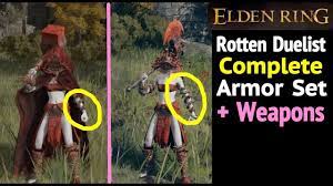Elden Ring: Scarlet Rot Armor Set, Greataxe, and Battle Hammer (Rotten  Duelist with Zamor Bracelets) - YouTube