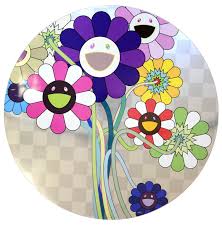If your taste in interior. Takashi Murakami Purple Flowers In A Bouquet Hang Up Gallery