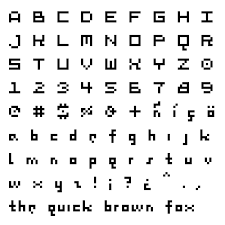 Maybe you would like to learn more about one of these? Pixel Fonts Developed From The Invention Of The Computer And Were Based On The On Screen Display Format Of Pixels They Are Based O Pixel Font Deco Font Bitmap