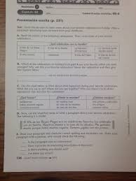 Learn vocabulary and grammar topics featured in the realidades 1 textbook using word lists, articles, and quizzes created by spanishdict! Realidades 2 Page 87 Activity 20 Realidades 2 Workbook Answers