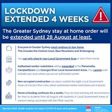 The man tested positive yesterday and today his wife also tested positive for the virus. Western Sydney Health On Twitter The Greater Sydney Lockdown Has Been Extended Another Four Weeks To 28 August At Least New Restrictions Are In Place For Shopping Non Occupied Construction