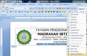 Cara Membuat Dua Garis Pada Kop Surat Di Office Word 2007 Dan Versi Diatasnya Info Menarik