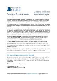 Übungsaufgaben & lernvideos zum ganzen thema. Guide To Citation In The Harvard Style University Of Ulster Library