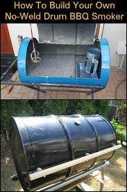 How To Build Your Own No Weld Drum Bbq Smoker Your Projects Obn Welding Projects Welding Diy Welding