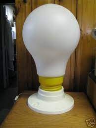 Large usb led string light bulb. Large Plastic Lightbulb Table Lamp Vintage 70 S Retro 39800710
