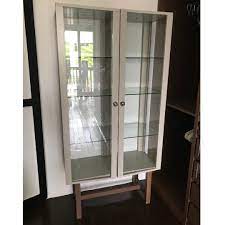 Ikea stockholm gl door cabinet black width 29 1 2 depth 14. Cream Ikea Stockholm Display Cabinet Furniture Home Living Furniture Shelves Cabinets Racks On Carousell
