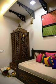 South Indian Temple With A Traditional Ceiling Traditional Bedroom Decor Pooja Room Door Design Room Door Design