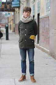 Christopher Chicago Streetstyle Menswear Winter Glasses Coat Gloves Green Outerwear Chicago Street Style Chicago Fashion