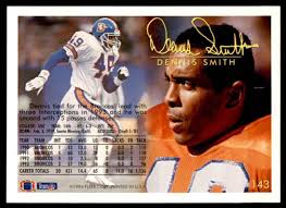 1994 Fleer Dennis Smith Denver Broncos #143