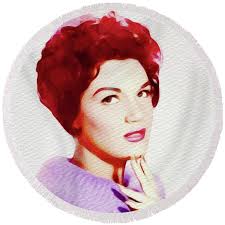 Connie Francis, Vintage Music Legend Beach Towel by Esoterica Art Agency