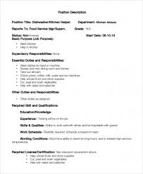 Resume Examples Kitchen Hand Resume Templates