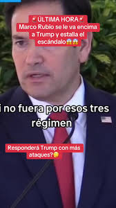 Escándalo en la Casa Blanca. Marco Rubio tiene las horas contadas. #Cuba  #Trump #casablanca