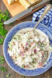 This easy seafood salad recipe serves 6. Seafood Salad Recipe The Seasoned Mom