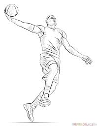 All you will need is some paper, a pencil, and a marker. How To Draw A Basketball Player Step By Step Drawing Tutorials Sports Drawings Basketball Drawings Drawing People