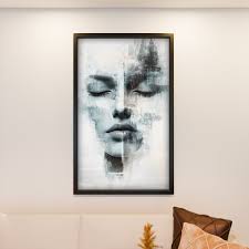 Quadro Decorativo Rosto Feminino Abstrato V2112