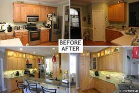 The edge of the crown moulding needs to be flush with the front of your existing cupboards and you need to build a frame to attach the moulding to. Stacked Cabinets Kitchen Tune Up Tom S Blog