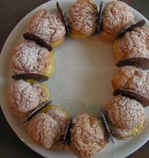 Paris Brest A La Creme Patissiere Rhubarbe Au Thermomix Recettes De Cuisine Odelices Recette Thermomix Recette Rhubarbe Patissiere