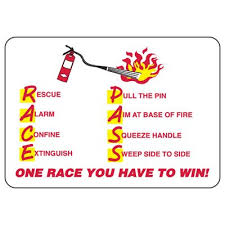 P A S S R A C E Fire Extinguisher Sign