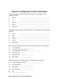 Electron configuration practice worksheet 1. Ø¢Ø±Ø§ÛŒØ´ Ø§Ù„Ú©ØªØ±ÙˆÙ†ÛŒ Chemical Elements Electron Configuration