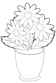 Clipart flowers in a vase 4 » clipart station. Drawing Line Drawing Flower Vase