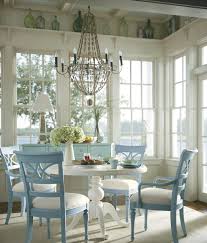 If you're looking to update your dining room, bring a fresh feel to your space with the colour blue. Country Dining Room Decor With White Blue Furniture Color Decolover Net