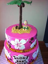 Hawaiian Themed Baby Shower Cake Baby Shower Baby Shower Cakes Shower Cakes Baby Shower