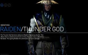 As a result of his divine nature, he possesses many supernatural abilities, such as the ability to teleport, control lightning, and fly. Mortal Kombat X Raiden Thunder God Variation Character Artwork Shock And Awe