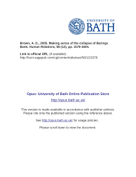 Baring asset management provides portfolio management for individuals and small businesses, portfolio management for investment companies careers at baring asset management llc. Pdf Making Sense Of The Collapse Of Barings Bank