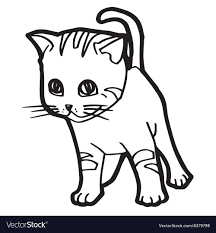 Download this running horse printable to entertain your child. Cat And Kitten Coloring Page For Kid Royalty Free Vector