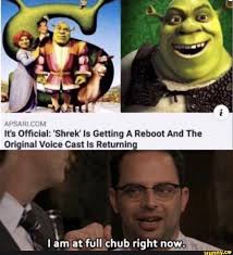 It S Official Shrek Is Getting A Reboot And The Ori Inal Voice Cast Ls Retumin Ifunny Shrek Funny Memes Funny Images