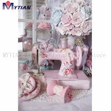 Free shipping and 100% satisfaction guaranteed. Mytian 5d Diy Diamond Painting Shabby Chic Sewing Machine Pink Flowers Diamond Embroidery Art Kit Full Drill Mosaic Wall Sticker Buy At The Price Of 5 72 In Aliexpress Com Imall Com