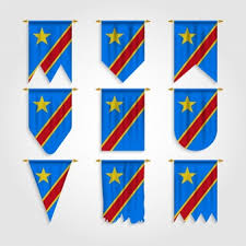 Son emblème est le drapeau bleu ciel, orné d'une étoile jaune dans le coin supérieur gauche et traversé en this image shows a flag, a coat of arms, a seal or some other official insignia. Premium Vector Republic Of The Congo Flag In Different Shapes Flag Of Congo In Various Shapes