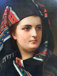 Exotic Portrait, German Artist Louis Ammy Blanc, 1878 : D'Antan Art &  Antiques