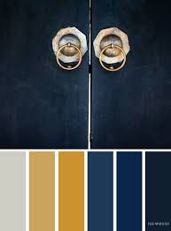 Colors that go good with gold. Blue And Gold Color Scheme Color Palette Inspired By Old Door Palette De Couleurs Bleu Couleur Cuisine Palette De Couleurs