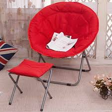 Wwh Moon Chair Sun Lounger Lazy Chair Radar Chair Recliner Folding Chair Round Chair Sofa Chair Color Red Moon Chair Sofa Chair Folding Chair